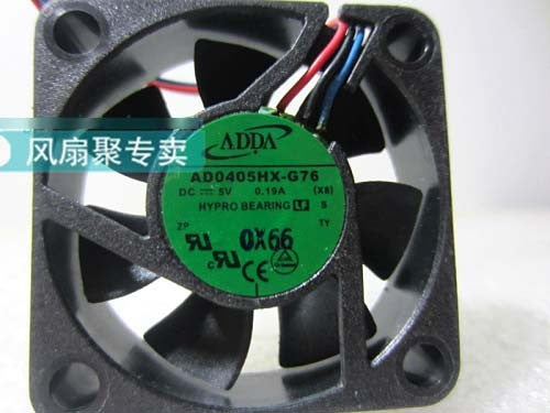 ADDA AD0405HX-G76 5V 0.19A 3wires Cooling Fan ADDA AD0405HX-G76 5V 0.19A 3wires Cooling Fan